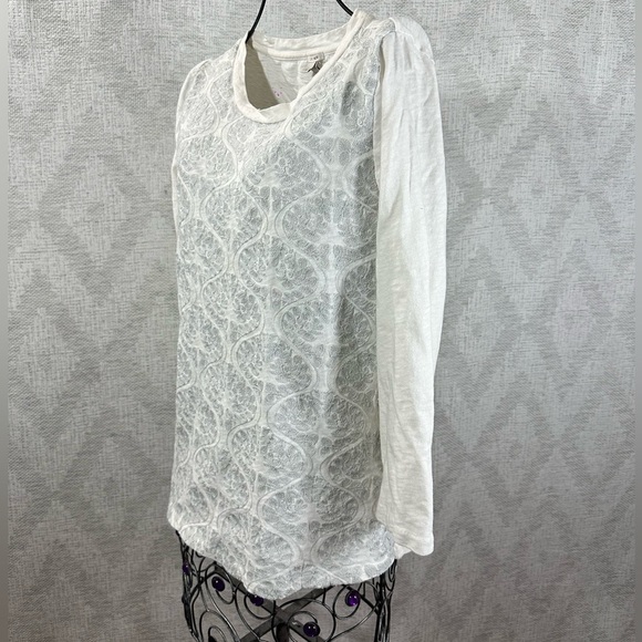 J Crew grey floral embroidery blouse size M - Picture 4 of 8